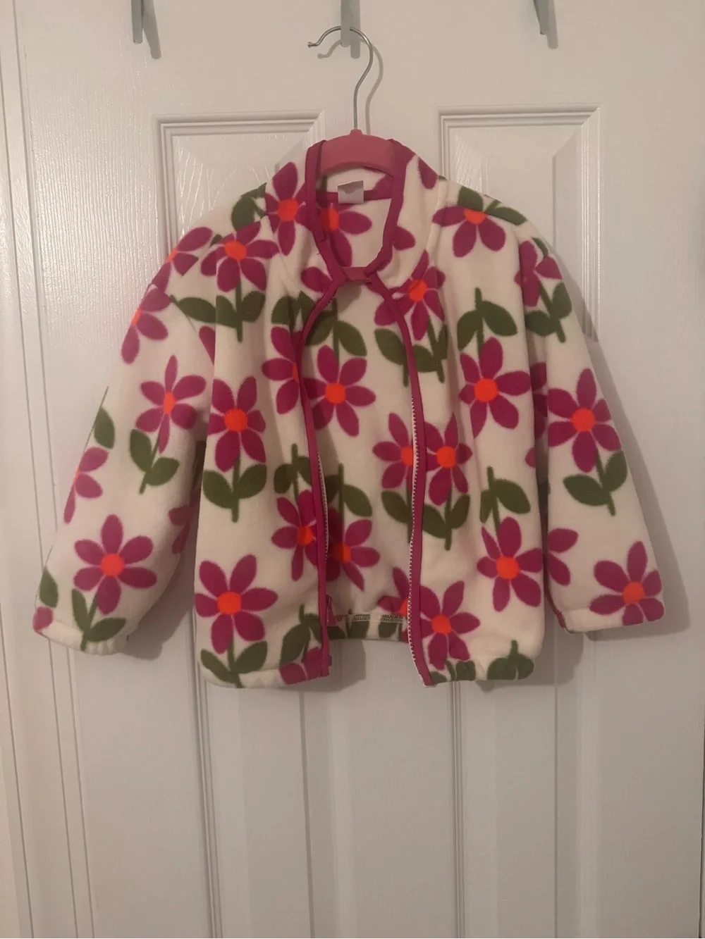Baby Gap Girls Floral Fleece Jacket 3T